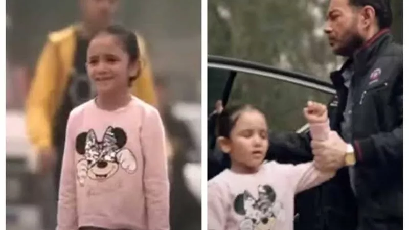طفلة البرنس بعد مشهد بكائها فى الشارع 
