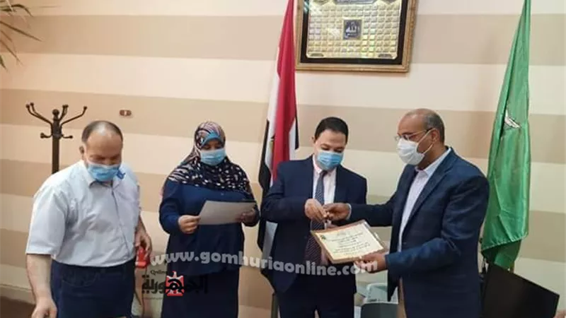 لجهودهم فى مواجهة مخاطر كورونا .. تكريم كوادر باسعاف وصحة الشهداء