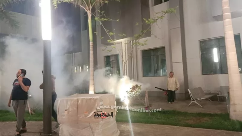 تعقيم وتطهير مستشفي العزل الصحى باأبوخليفة