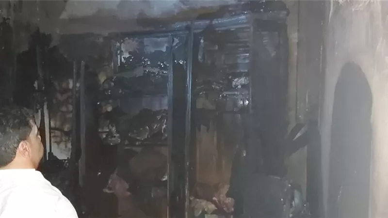 مصرع عجوز فى حريق بمسكنة بالشرقية