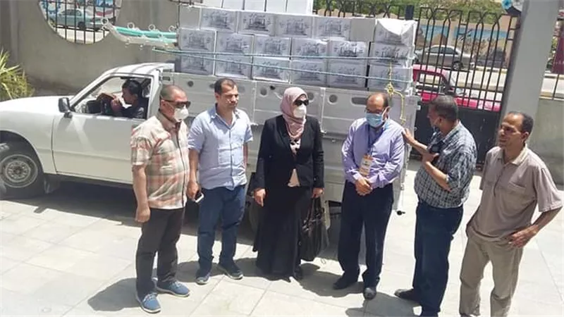 1500 كرتونة مواد غذائية للعمالة غير منتظمة بمدارس بنى سويف