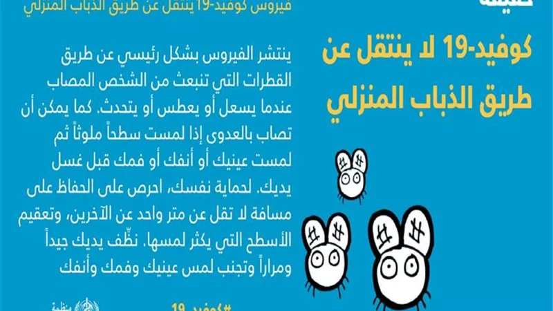 الصحة العالمية تحسم الجدل بشأن انتقال كورونا عبر الذباب المنزلي