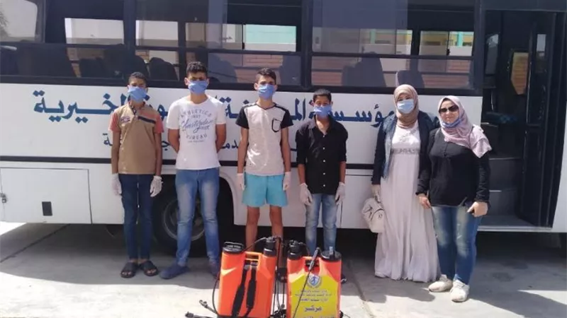 أندية التطوع بالشرقية تعقم دار أيتام المدينة المنورة بالعاشر