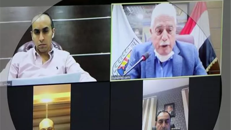 محافظ جنوب سيناء يعقد اجتماعا مع القيادات الأمنية عبر الفيديو كونفر انس