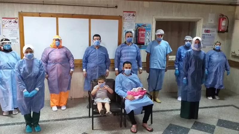 ولادة أول طفلة بالحجر الصحي للعائدين من الخارج بمجمع البطراوي بالزقازيق