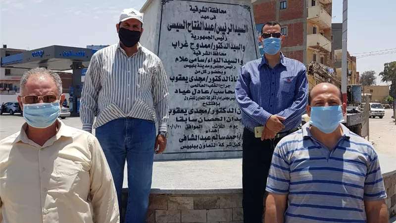وضع تمثال مجدي يعقوب في إحدى الميادين الرئيسية في بلبيس