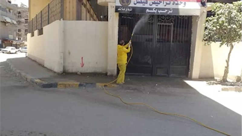 تطهير وتعقيم 2250 واجهة منزل ومحل خلال أول وثاني أيام عيد الفطر المبارك
