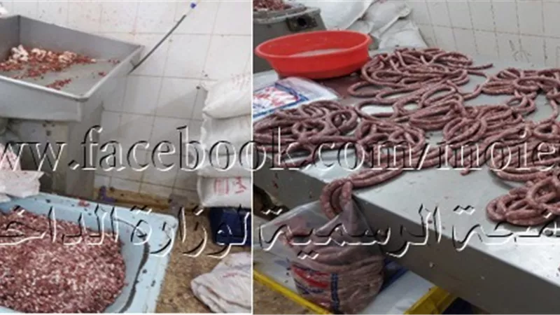 ضبط مصنع لحوم بدون ترخيص بالجيزة