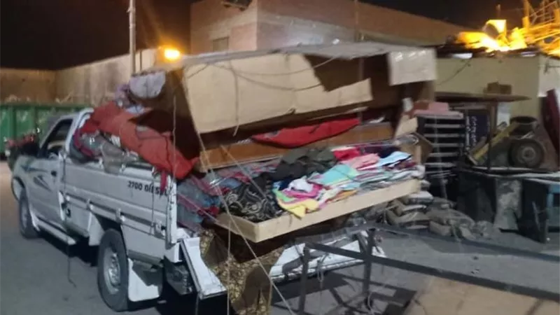 إخلاء شوارع وسط مدينة أسيوط من إشغالات الباعة الجائلين