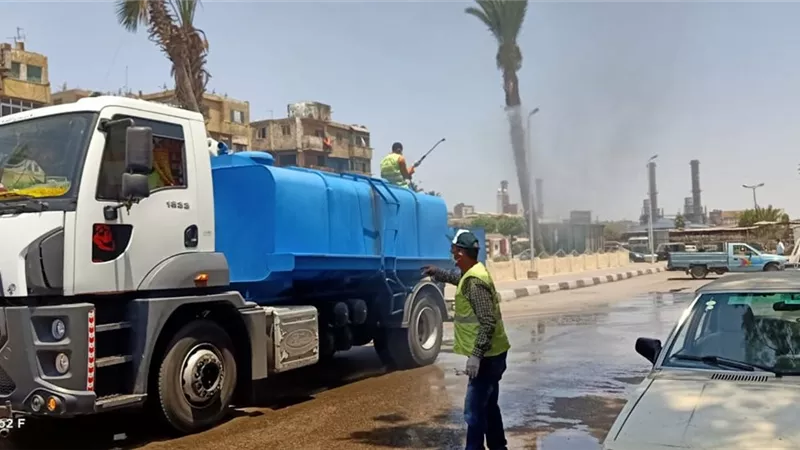 حملات نظافة وتطهير لشوراع حلوان والبساتين والزاوية الحمراء بالقاهرة