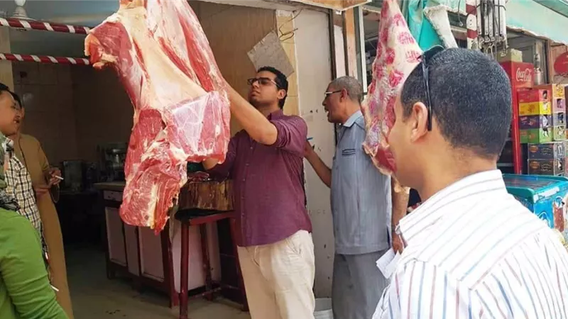 ضبط نصف طن لحوم مجمدة وتحرير 12 محضرا تموينيا بسوهاج