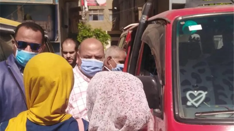 ننفيذ قرار رئيس الوزراء بارتداء الكمامات بمدن وقرى القليوبية