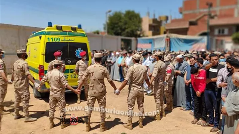 المنوفية تودع شهيد الواجب في جنازة عسكرية مهيبة