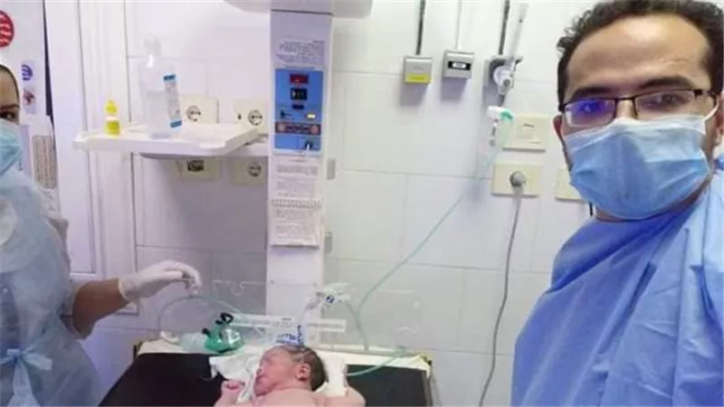 اول مولوده لمريضة كورونا ببنى سويف