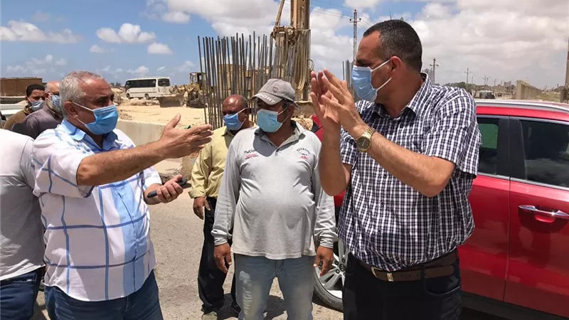 رئيس جهاز مدينة برج العرب الجديدة يتفقد أعمال تطوير والمداخل الرئيسية بالمدينة