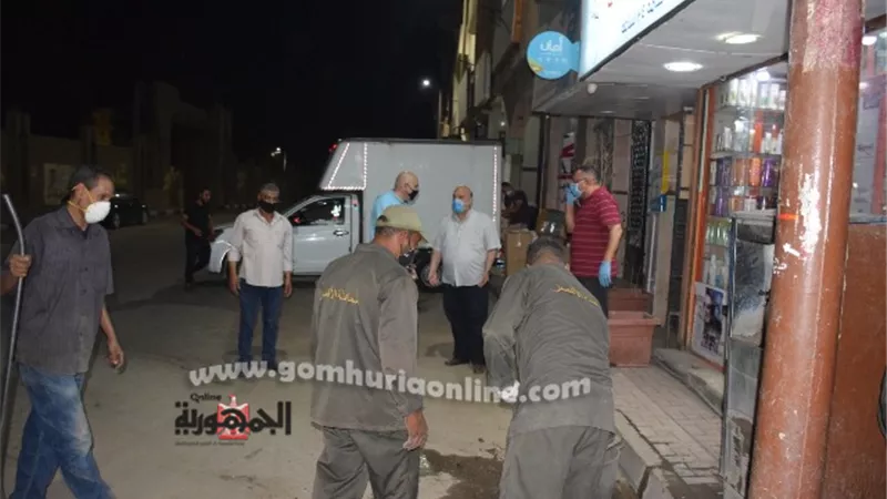 حملة رش ونظافة بعدد من شوارع الأقصر