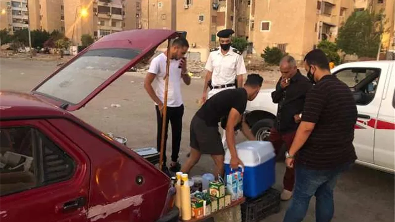 حملة مكبرة تتحفظ على الإشغالات بحي ثالث الإسماعيلية .صور
