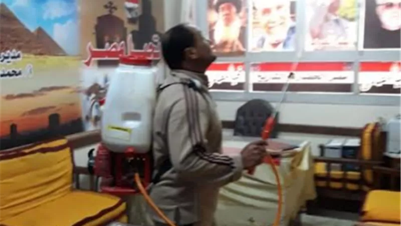 تعقيم لجان الثانوية العامة بنبروه بالدقهلية