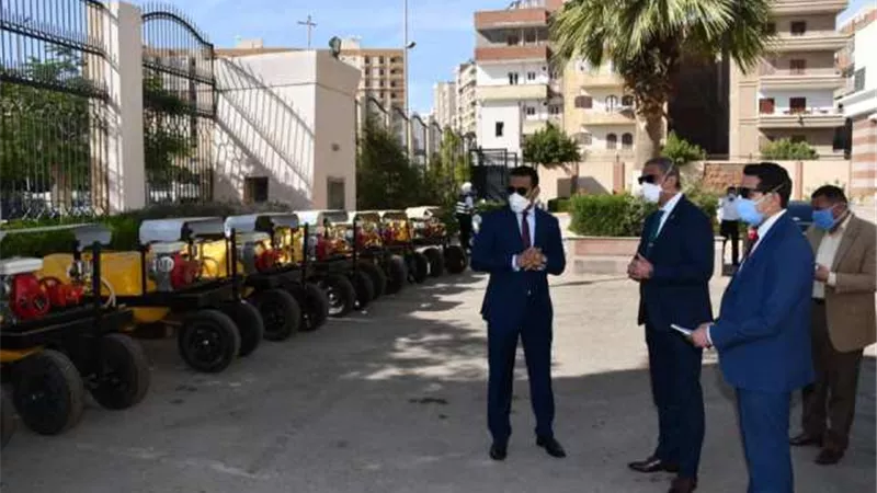 420 الف جنيه تكلفة معدات جديدة للتعقيم والتطهير بالفيوم.صور