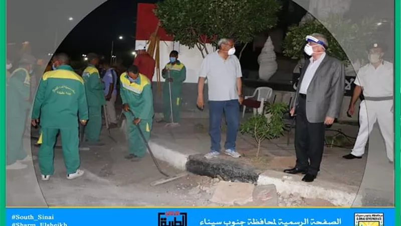 فتح عدة محاور بهضبة ام السيد بمدينة شرم الشيخ لزيادة السيولة المرورية