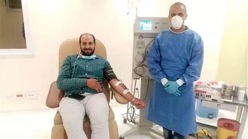 أول متبرع ببلازما المتعافين من ڤيروس كورونا بالسويس