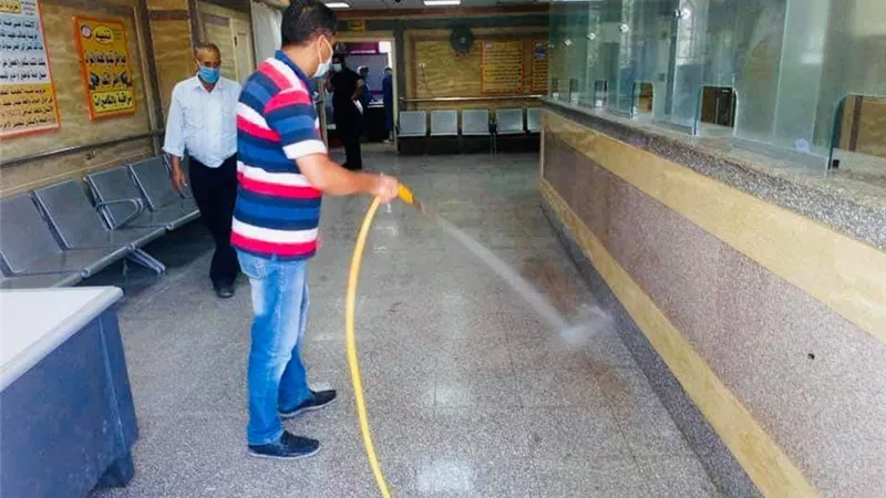 مستقبل وطن يشارك فى تطهير وتعقيم لجان الثانوية العامة