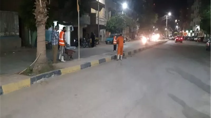 رفع المخلفات والقمامه من شوارع بنى سويف
