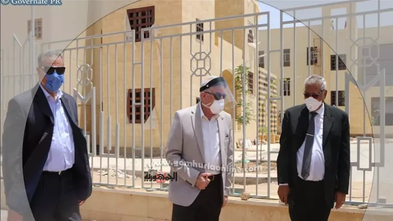 فوده يتفقد أعمال التجميل بمحيط جامعة الملك سلمان بشرم الشيخ