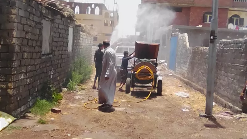 تطهير وتعقيم قرية بطيطة بكفرالشيخ