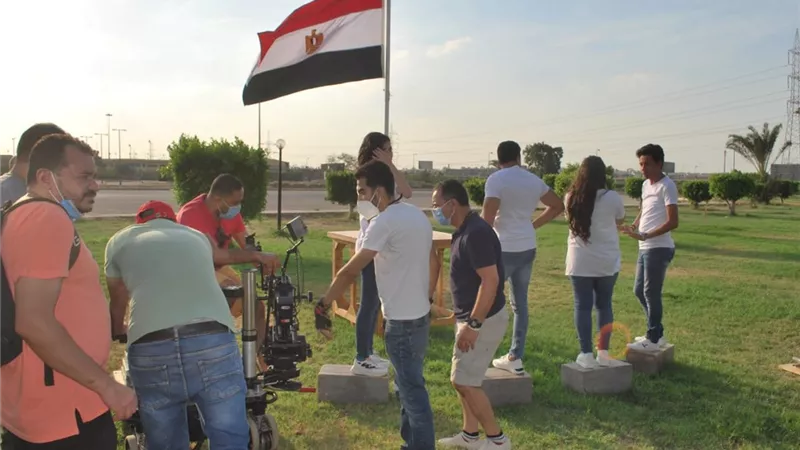 تصوير أغنية وطنية جديدة بمدينة الإنتاج الإعلامى بعنوان 