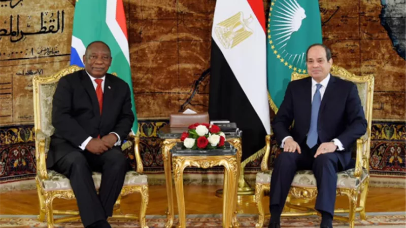 السيسي يتلقى اتصالًا هاتفيًا من رئيس جمهورية جنوب إفريقيا لبحث تطورات ملف سد النهضة