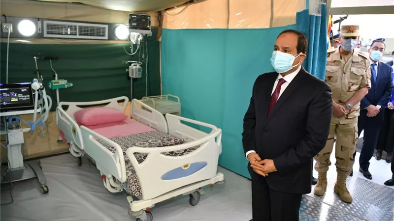 بطاقة 4 آلاف سرير السيسي يفتتح أكبر مجمع ميدانى للعزل الطبى لمواجهة كورونا