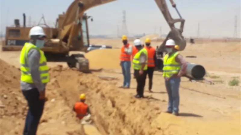 بدء الاعمال في الجزء الثاني لخط مياه مدينة السلام بمحافظة السويس