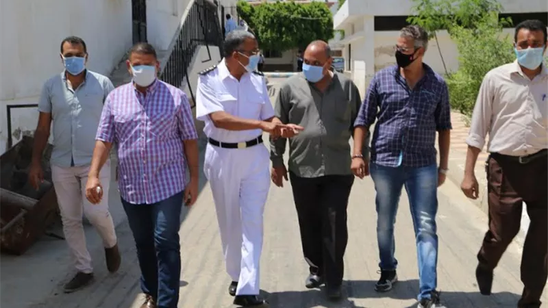 اللجنة الدائمة لادارة أزمة كورونا تتفقد مستشفي الحميات بالسويس