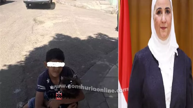 الاب هرب فدفعت الام بطفليها للشارع للتسول بسبب ضيق اليد صور تصويرواثق حسين