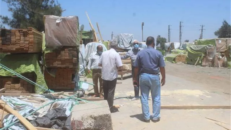 ازالة تعديات على محور عدلي منصور ببنى سويف