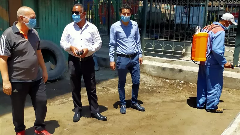 تطهير وتعقيم فرع هيئة نظافة وتجميل القاهره بالمرج بالصور