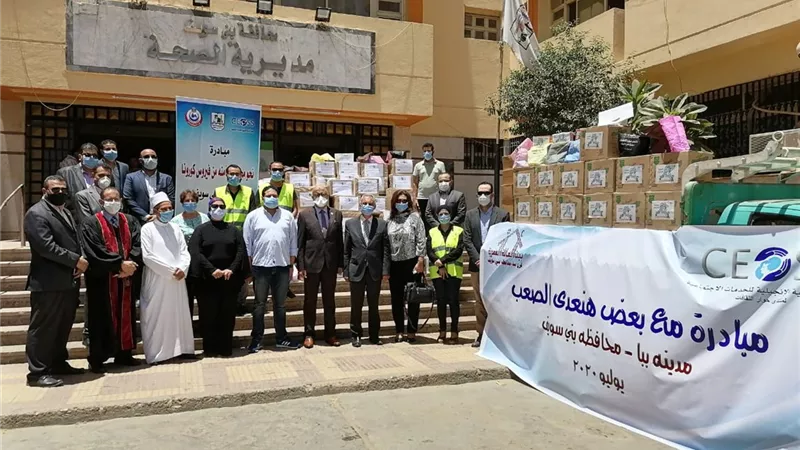 الإنجيلية تساهم في دعم الطواقم الطبية وتأصيل قيم المواطنة في بني سويف لمواجهة كورونا
