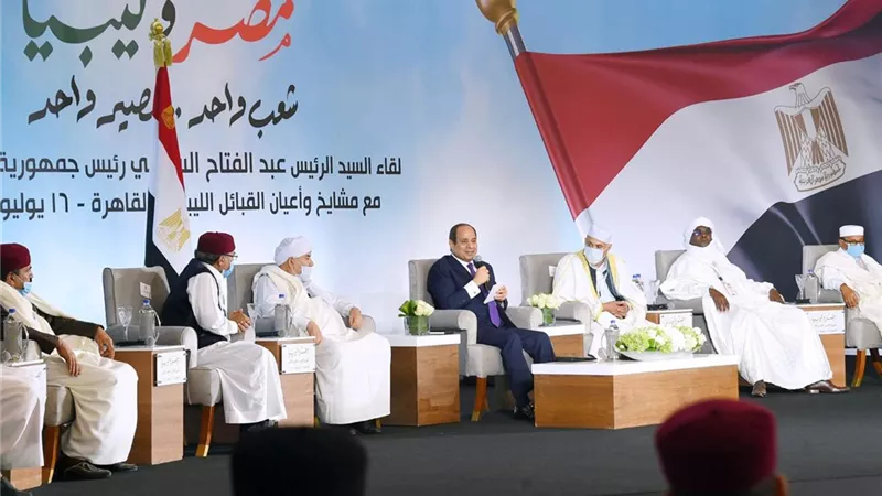 ننشر التفاصيل الكاملة للقاء الرئيس السيسي بوفد المشايخ والقبائل الليبية