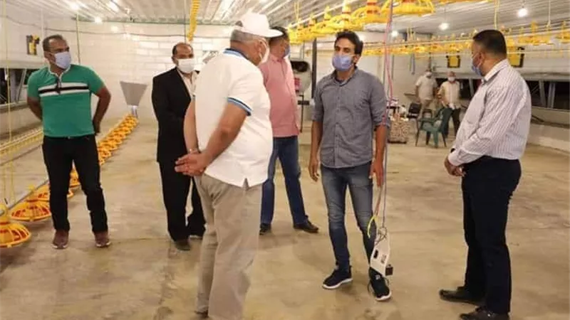 محافظ الوادى الجديد يدعم اكبر مشروع داجني بطاقة 20 ألف طائر