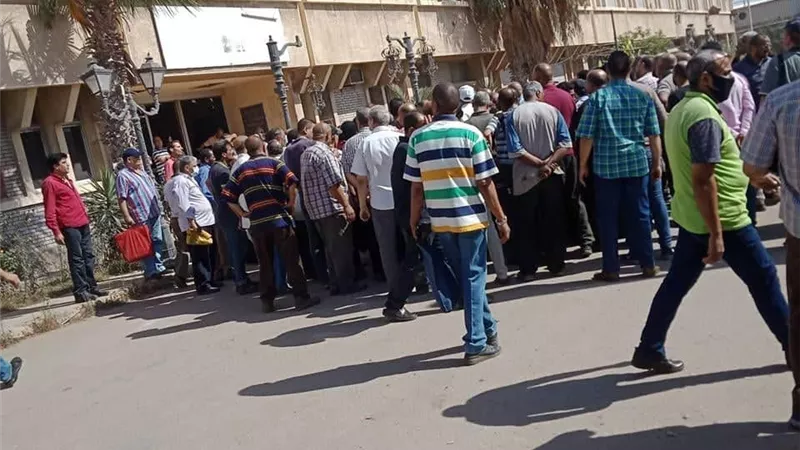 عمال شركه النصر للمنسوجات بالاسكندرية يطالبون بصرف مستحقاتهم
