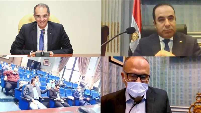 طلعت يلتقي بأعضاء لجنة اتصالات النواب لمناقشة مشروعات بناء مصر الرقمية