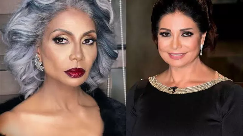 رد نارى من سوسن بدر عن شعرها الابيض