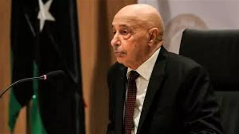 عقيلة صالح يثمن موافقة البرلمان المصرى على ارسال عناصر القوات المسلحة فى مهام قتالية خارج البلاد
