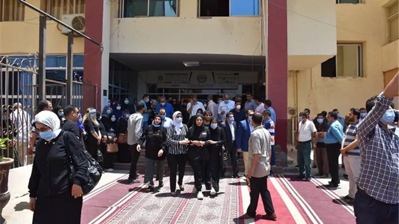 جامعة السادات تشيع جثمان عميد كلية التربية من مقر إدارة الجامعة