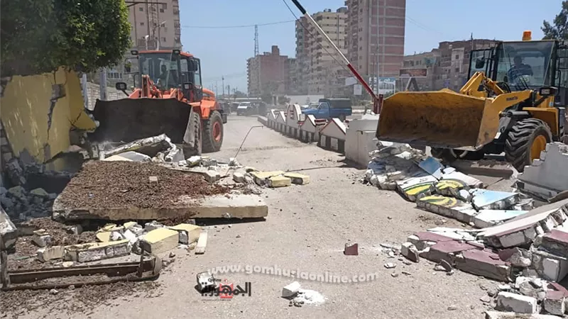 ازالة الحواجز الخرسانية وفتح الشارع الرئيسي بسيدي سالم