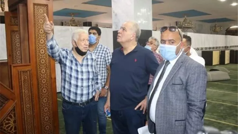 رئيس نادى الزمالك يتفقد مسجد طبيب الغلابة تمهيدًا لافتتاحه.. شاهد