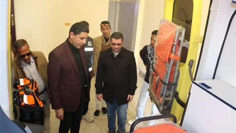 رئيس مركز الواحات البحرية يفتتح وحدة اسعاف جديدة بقرية الحارة
