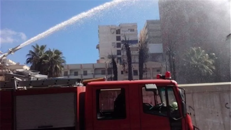 السيطرة على حريق هائل في ونش كوبرى المعدية بالبحيرة