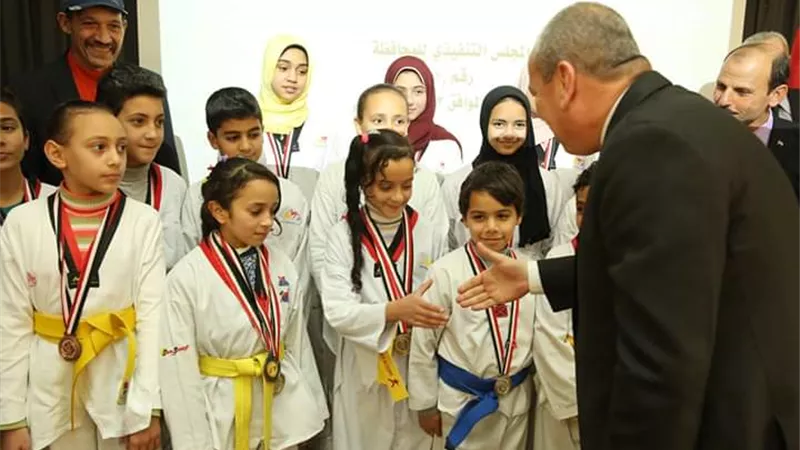تكريم أبطال الجمهورية للتايكوندو بمطوبس